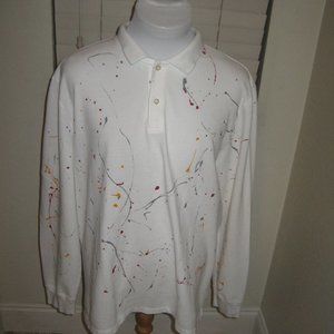 Gap Longsleeve Polo - w/Paint Splatter XXL